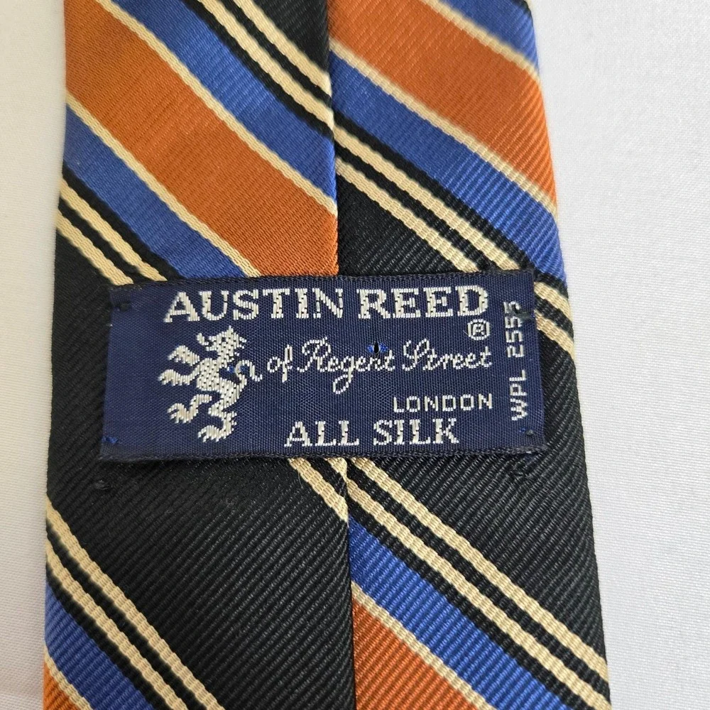 Austin Reed of Regent Street‎ London Striped All Silk Tie, WPL 2555, Vintage